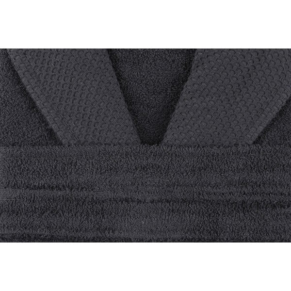 Chalatas antracito spalvos iš medvilnės XL Cappa – Foutastic-image-3