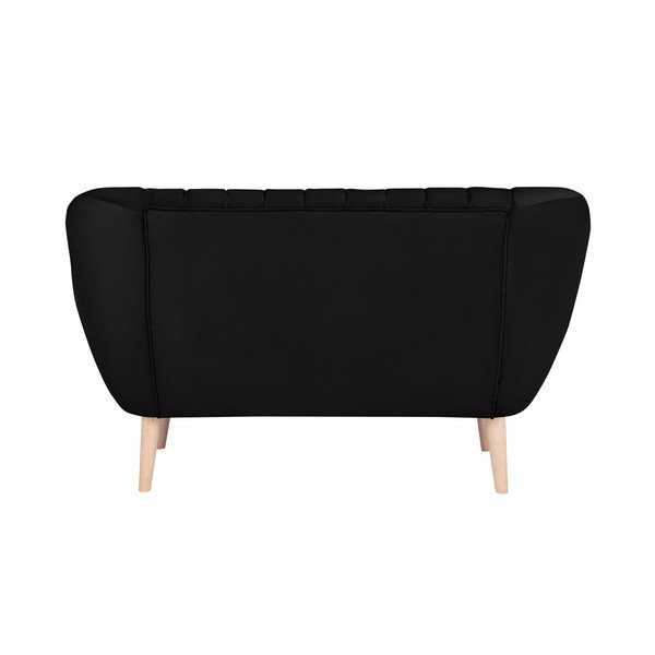 Juoda dvivietė sofa "Micadoni Home Vincente-image-2