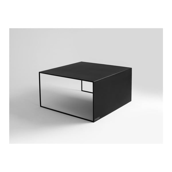 Juodas kavos staliukas Custom Form 2Wall, 80 x 80 cm