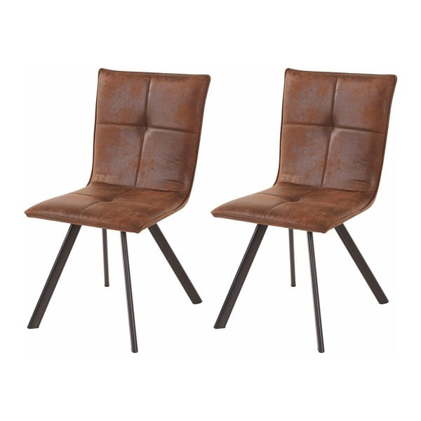 2 rudų valgomojo kėdžių rinkinys Støraa Peter