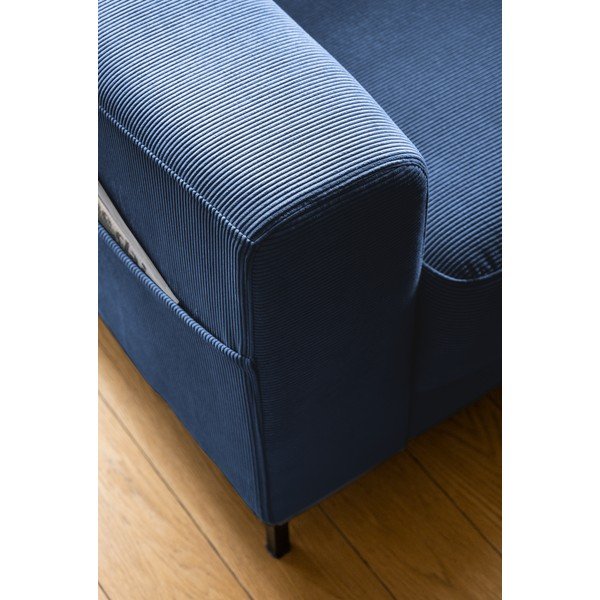Iš kordinio velveto krėslas tamsiai mėlynos spalvos Lofty Lilly – Miuform-image-4