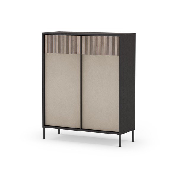 Spintelė antracito spalvos/šviesiai rudos spalvos 106x130 cm Amalia – Marckeric-image-1