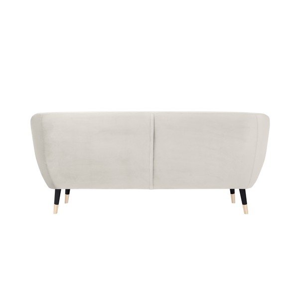Kreminės spalvos sofa su juodomis kojomis Mazzini Sofas Benito, 188 cm-image-4