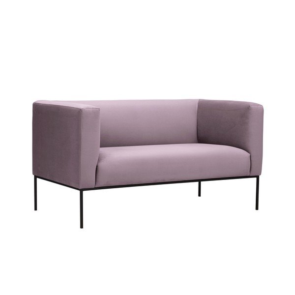Rausva aksominė sofa Windsor & Co Sofas Neptune, 145 cm-image-2