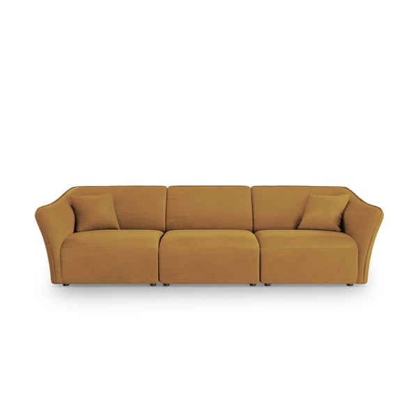 Iš boucle sofa garstyčių spalvos 292 cm Tokyo – Cosmopolitan Design