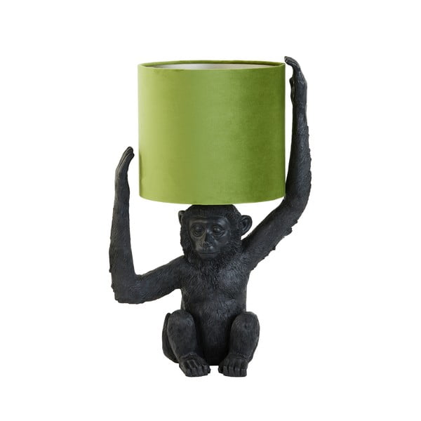 Žaliai juodas stalinis šviestuvas (aukštis 51 cm) Monkey - Light & Living