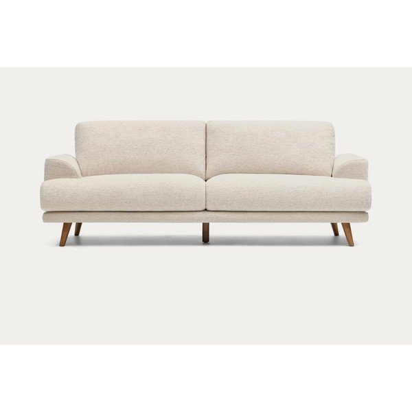 Smėlio spalvos sofa iš šenilinio audinio 211 cm Karin – Kave Home-image-1