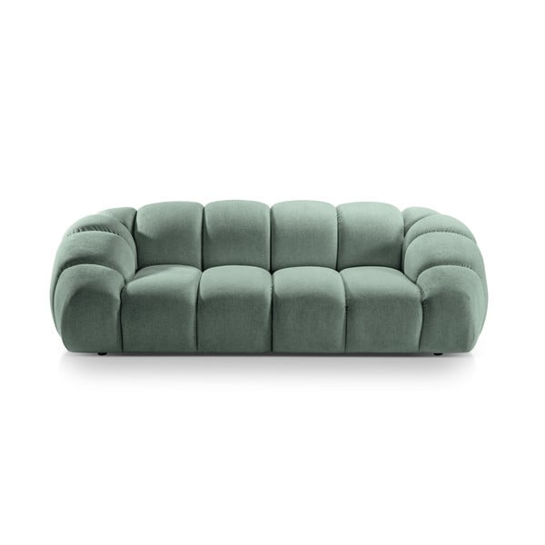 Iš velveto sofa šviesiai žalios spalvos 254 cm Diana – Micadoni Home