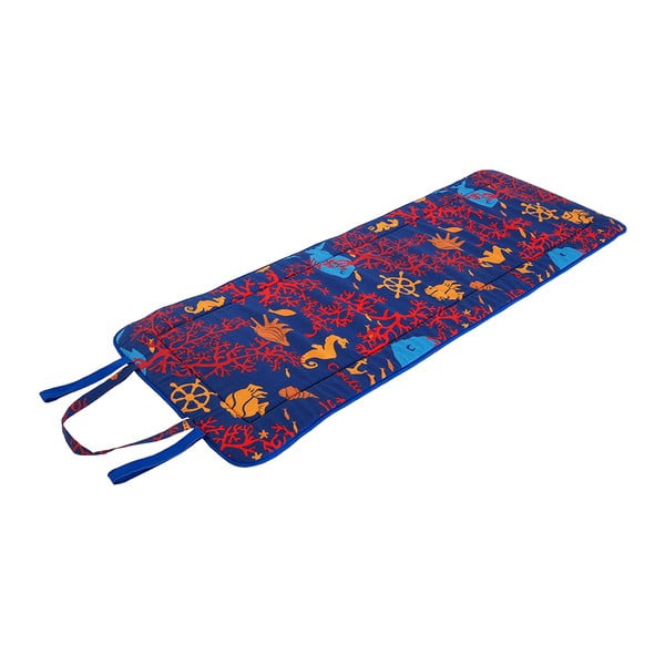 Raudonos spalvos/mėlynos spalvos sodo kėdės paminkštinimas šezlongui 52x148 cm   Seahorse – B.E.S.