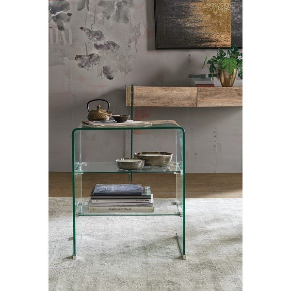 Iš stiklo šoninis stalas 40x50 cm Iride – Bizzotto-image-1