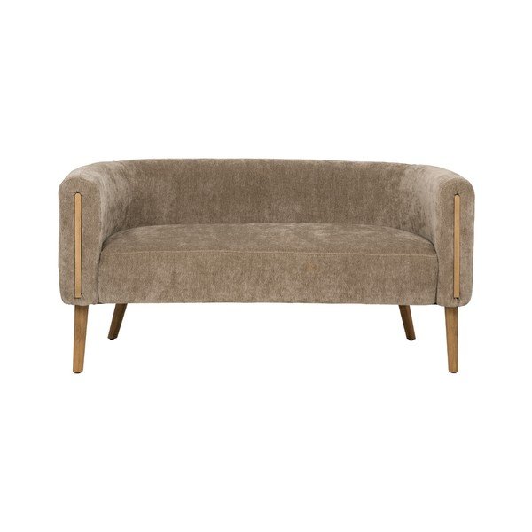 Rudos spalvos iš šenilinio audinio sofa 142 cm Birch – Ixia