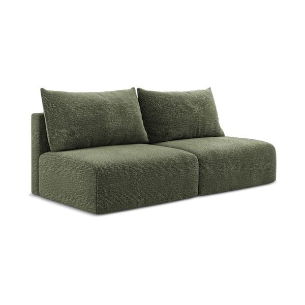 Žalios spalvos sulankstoma/su sandėliavimo vieta sofa 216 cm Kalena – Makamii-image-2