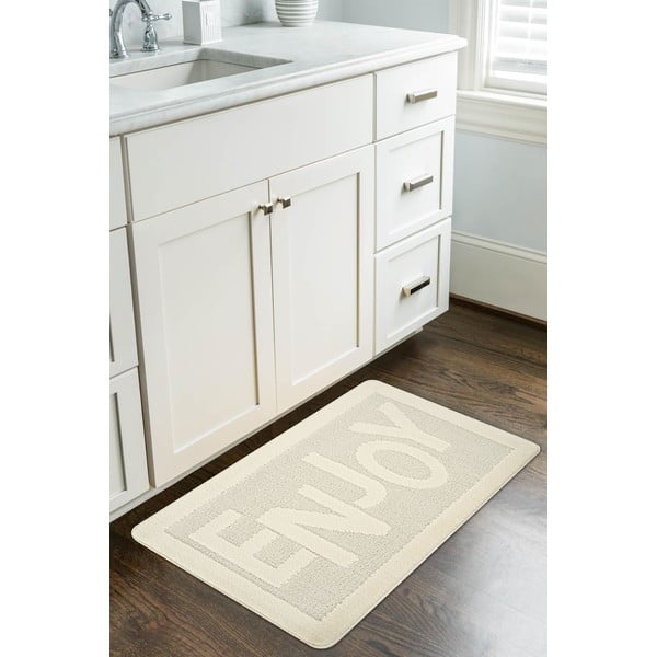 Kreminės spalvos vonios kilimėlis 60x100 cm Enjoy – Foutastic-image-1