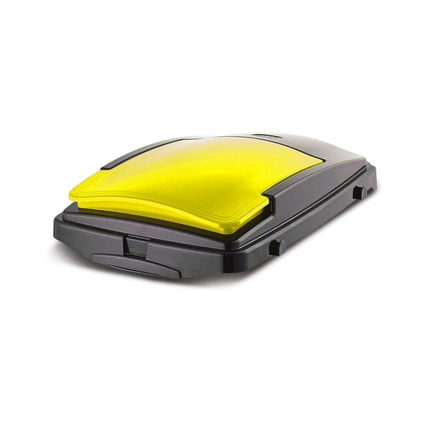 Geltonos spalvos iš plastiko atliekų konteinerio dangtis rūšiavimui – Addis