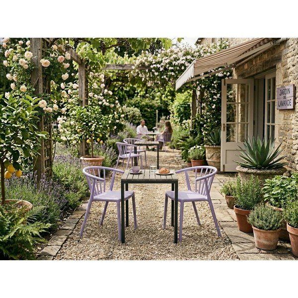 Levandų spalvos plastikinė sodo kėdė Capri – Bonami Essentials-image-1