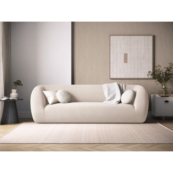 Sofa iš boucle kreminės spalvos 230 cm Essen – Cosmopolitan Design-image-1