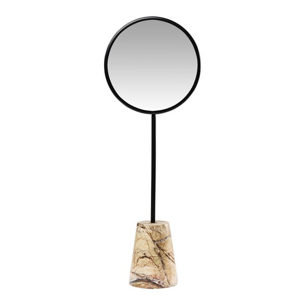 Stalo veidrodis su marmuriniu pagrindu "Kare Design Bung", Ø 20 cm