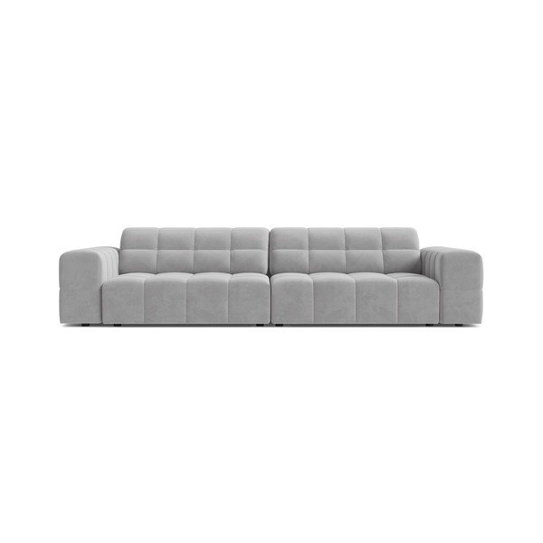 Šviesiai pilkos spalvos sofa iš velveto 252 cm Chicago – Cosmopolitan Design