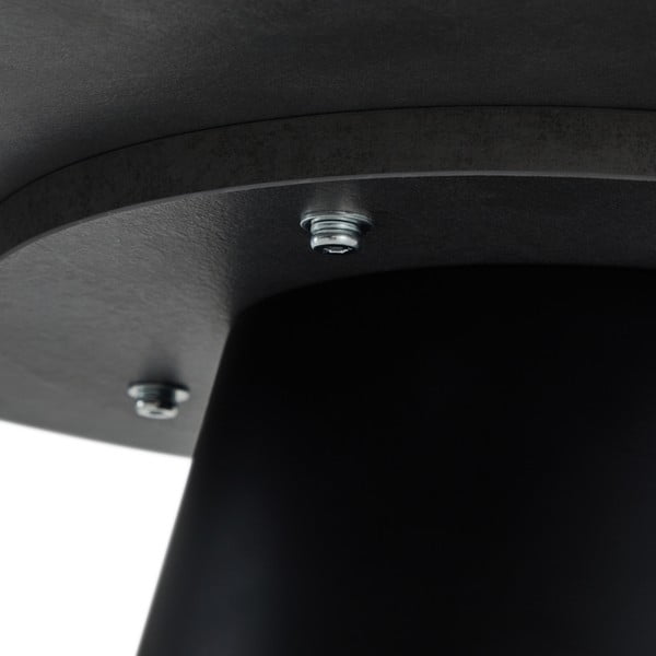 Kavos staliukas juodos spalvos/tamsiai pilkos spalvos su marmuro dekoro stalviršiu ø 60 cm Tango – Furnhouse-image-3