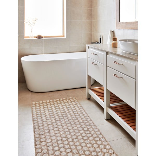 Smėlio spalvos/kreminės spalvos lauko ir vidaus kilimas 70x90 cm Noa Beige Vanilla – Pappelina-image-1