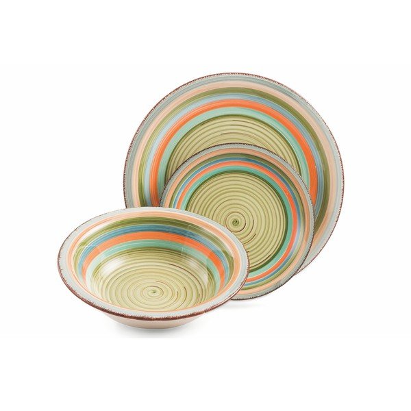 18 dalių spalvotų akmens masės indų rinkinys "Villa d'Este Mykonos Sombrerors-image-4