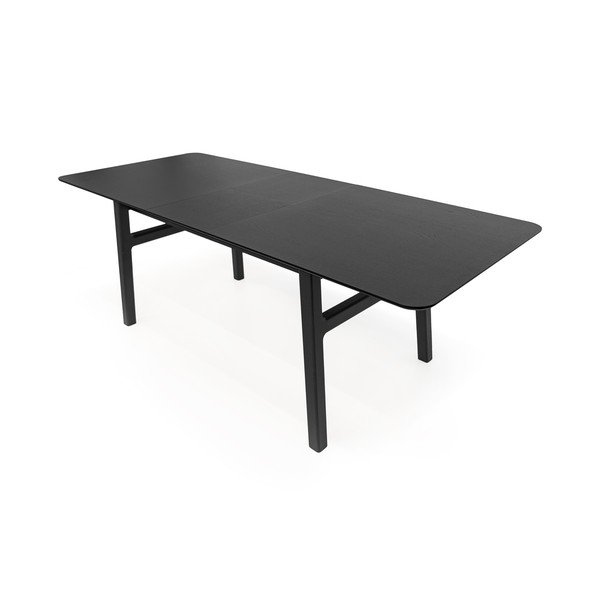 Prailginamas valgomojo stalas su papildomu stalviršiu iš ąžuolo 90x180 cm Curved – Woodman-image-3