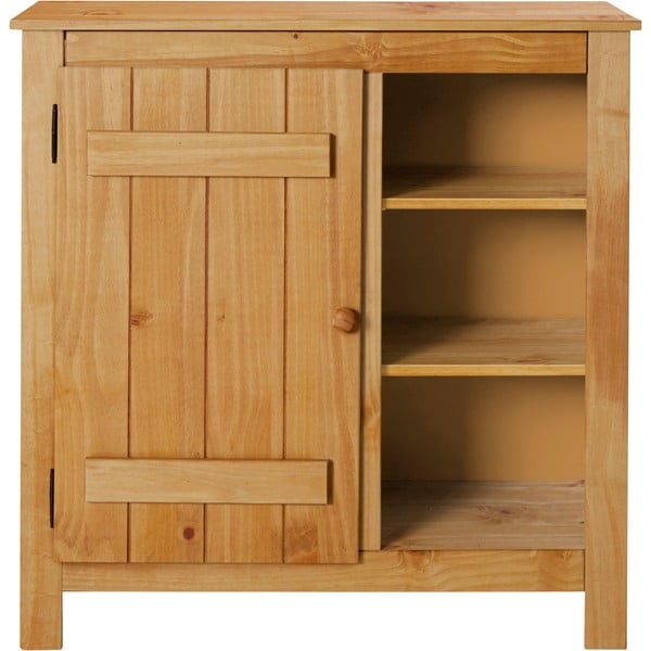 Iš pušies masyvo spintelė natūralios spalvos 90x90 cm Bertram – Støraa