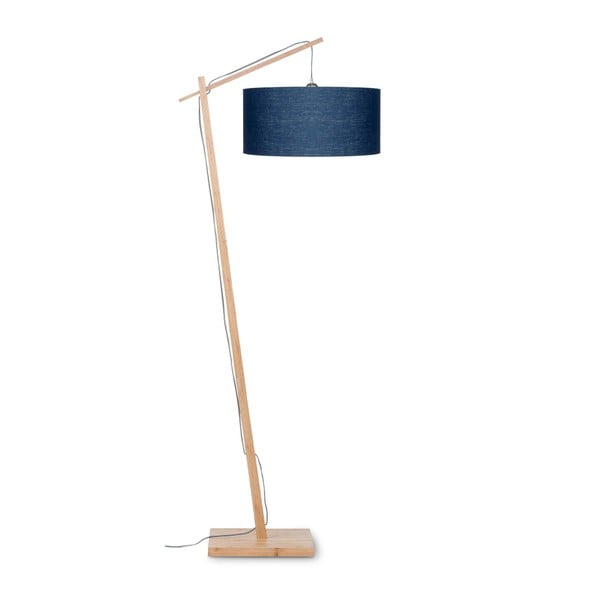Grindinis šviestuvas su mėlynu atspalviu ir bambuko konstrukcija Good&Mojo Andes
