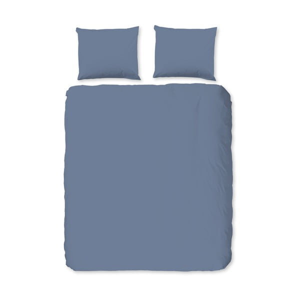Iš flanelės dvigulė/itin ilga patalynė mėlynos spalvos 240x220 cm – Good Morning