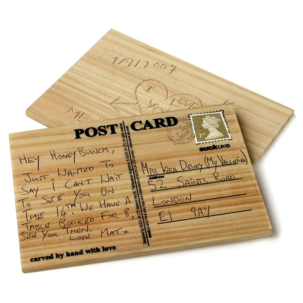 Mediniai atvirukai "Suck UK Carve Your Card", 2 vnt.