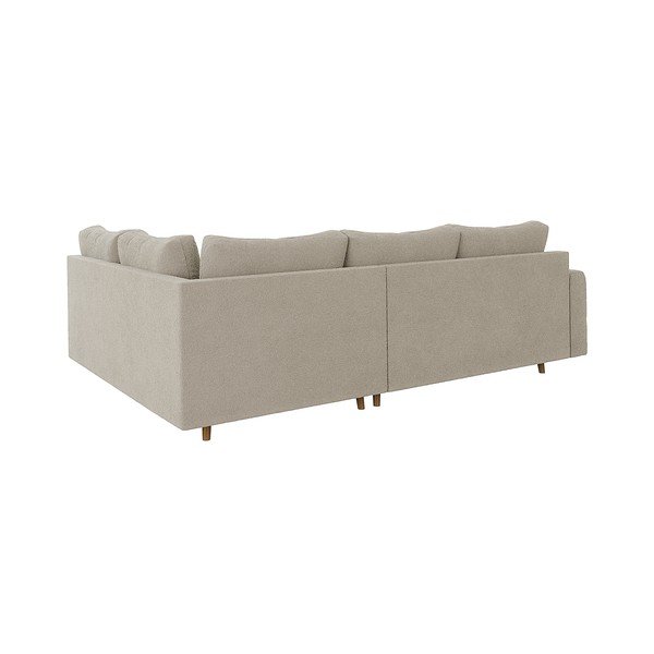 Smėlio spalvos iš boucle kampinė sofa (su dešiniuoju kampu/„L“ formos) Ariella – Ropez-image-2