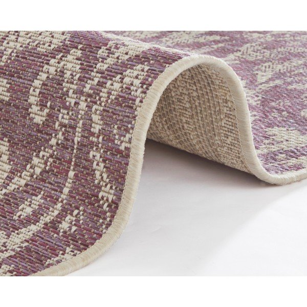 Violetinės ir smėlio spalvos lauko kilimas NORTHRUGS Hatta, 70 x 140 cm-image-3
