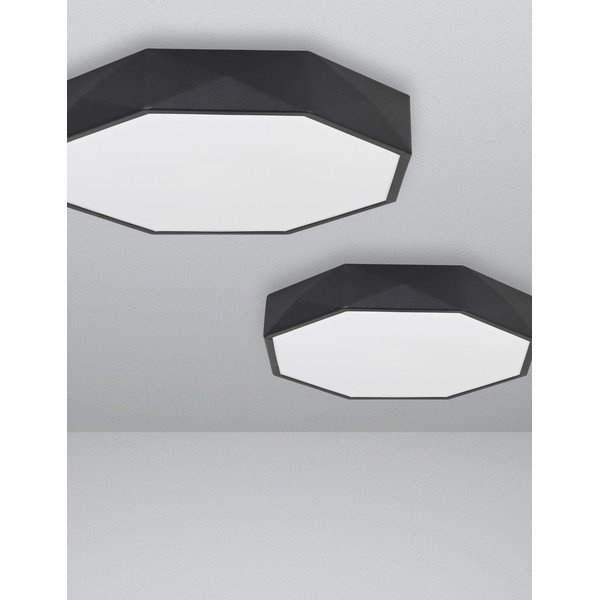 Matinės juodos spalvos iš aliuminio lubinis šviestuvas LED Eben – Nova Luce-image-1