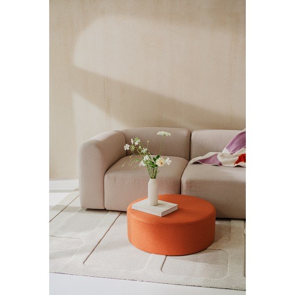 Terakotos spalvos pufas iš vilnos Folk – noo.ma-image-1