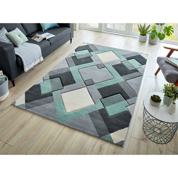 Kilimas žalios spalvos/pilkos spalvos 160x230 cm Nimbus – Flair Rugs-image-4