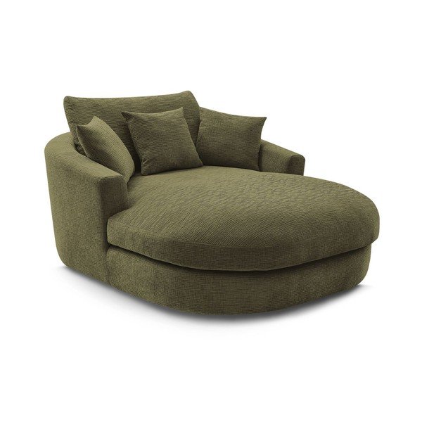 Žalios spalvos krėslas iš šenilinio audinio Belem – Bobochic Paris