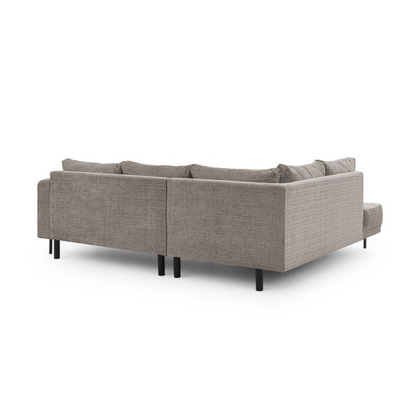 Taupe spalvos kampinė sofa iš šenilinio audinio (su kairiuoju kampu/„L“ formos) Mauris  – Ropez-image-3