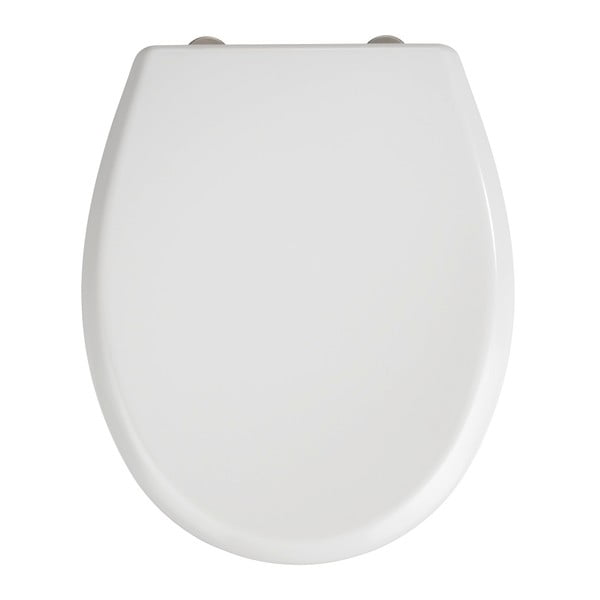 Balta lengvai užsidaranti tualeto sėdynė Wenko Gubbio, 44,5 x 37 cm