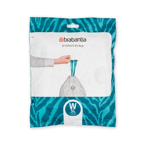 Šiukšlių maišai 40 vnt. 5 l PerfectFit W – Brabantia