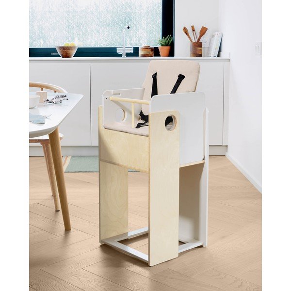 Smėlio spalvos vaikiškos maitinimo kėdutės pagalvėlė Nuun – Kave Home-image-1