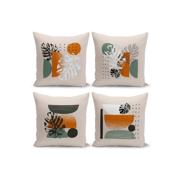 4 dekoratyvinių pagalvių užvalkalų rinkinys Kate Louise Clouds Sunset, 43 x 43 cm