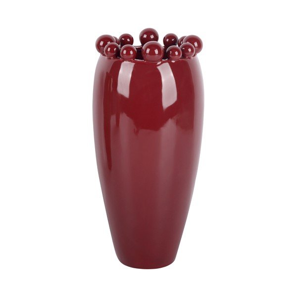 Bordo spalvos iš keramikos vaza (aukštis 30 cm) Cadiz Dotty – PT LIVING