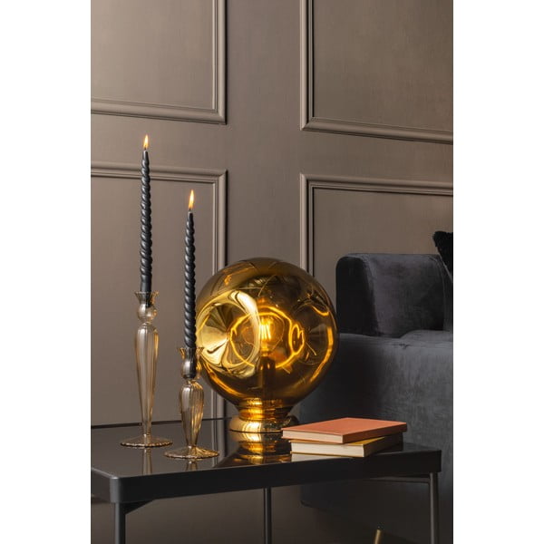 Šviesiai ruda stiklo žvakidė PT LIVING Swirl, aukštis 26,5 cm-image-1