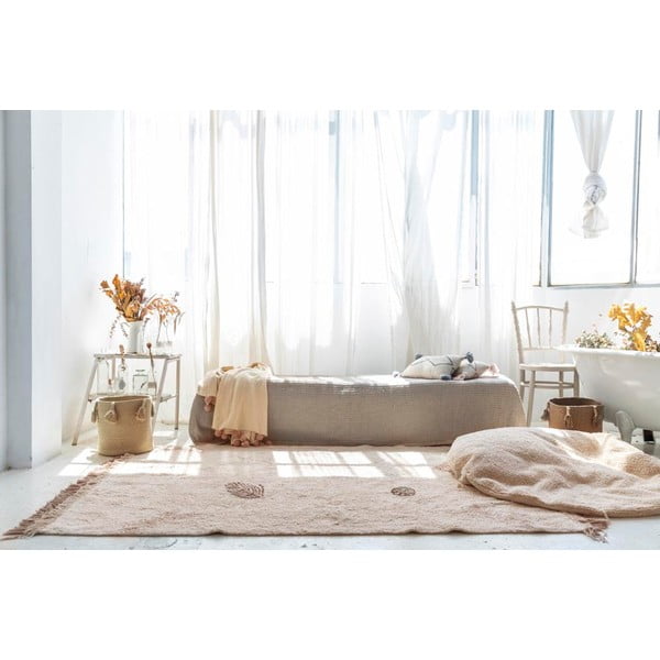 Skalbiamas/rankų darbo iš medvilnės vaikiškas kilimas kreminės spalvos 140x200 cm Pine Forest – Lorena Canals-image-1