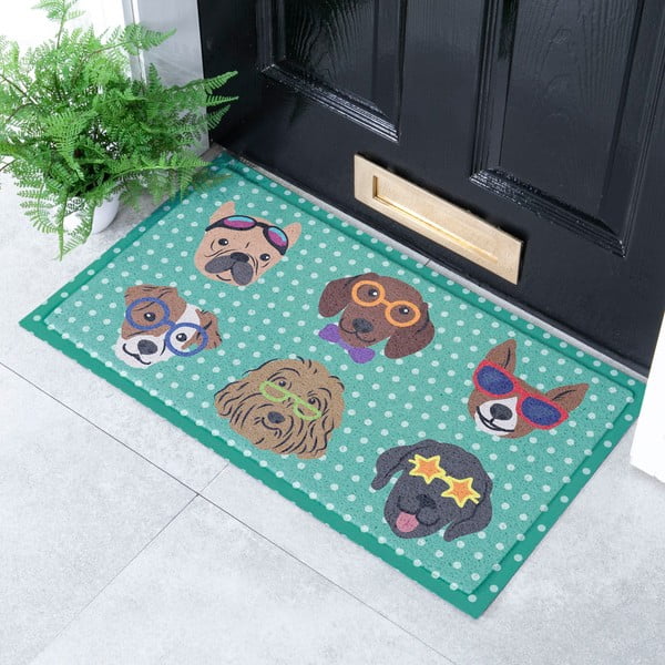 Grindų kilimėlis 40x70 cm Dogs on Polka Dots – Artsy Doormats-image-1