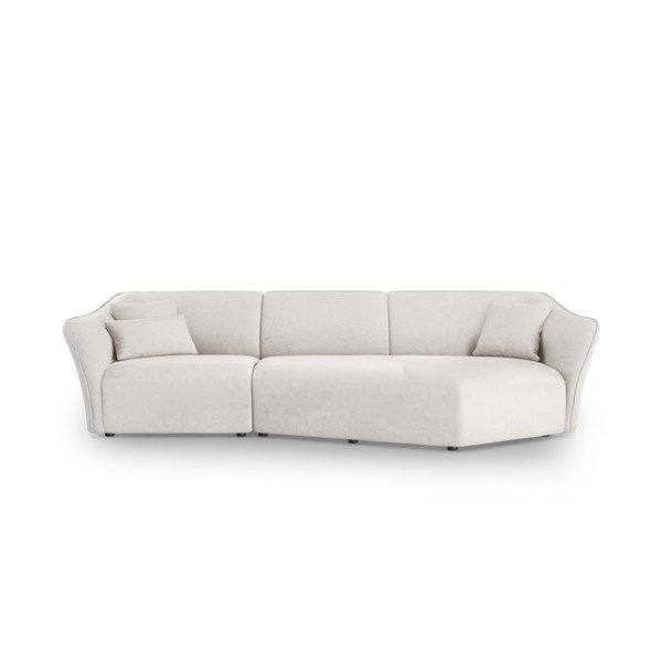 Iš boucle kampinė sofa baltos spalvos Tokyo – Cosmopolitan Design