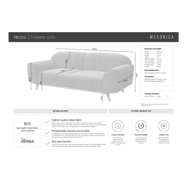 Tamsiai raudona sofa MESONICA Nesbo-image-3