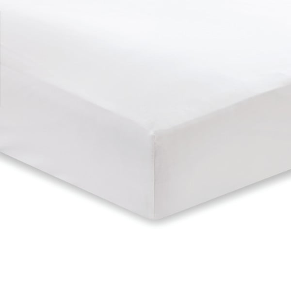 Balta medvilnės satino paklodė Bianca Classic, 135 x 190 cm