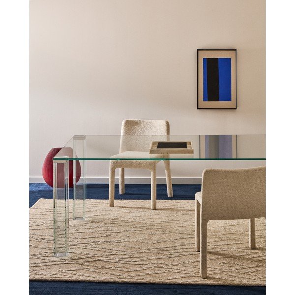 Iš stiklo valgomojo stalas 100x200 cm Adularia – Kave Home-image-1