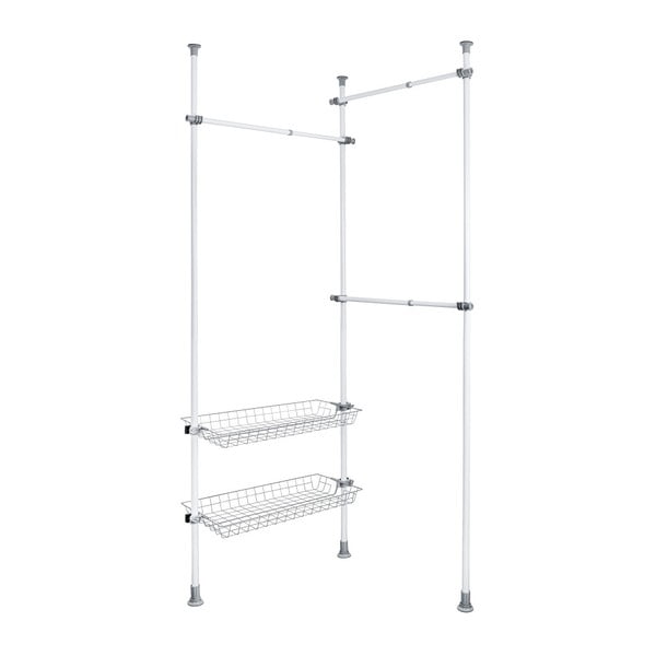 Iš metalo teleskopinė drabužių kabykla baltos spalvos Herkules – Wenko-image-4